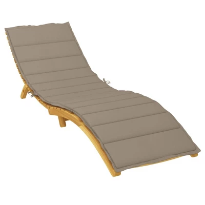 VidaXL Sun Lounger Cushion Taupe Oxford Fabric (100% Polyester) 4 VidaXL Sun Lounger Cushion Taupe Oxford Fabric (100% Polyester) - Image 2