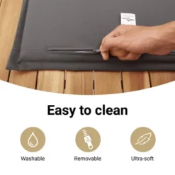 VidaXL 5-Piece Gray Poly Rattan Patio Sofa Set With Cushions - Acacia Wood Tabletop, Modular Design, Cushion Covers, Outdoor/Indoor Comfort -All Patio Furniture GUEST e217f7da 603c 442a aff7 4b8165fda0a0