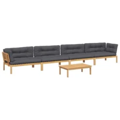 VidaXL Pallet Sofa Set Gray Solid Acacia Wood And Polyester Large 23 VidaXL Pallet Sofa Set Gray Solid Acacia Wood And Polyester Large -All Patio Furniture GUEST e3752f86 e465 486b 9dfc c3e49e1c7f65