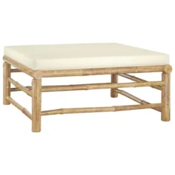 VidaXL 6-Piece Patio Lounge Set, Sturdy Bamboo Construction, Cream-White Cushions, Modular Design, Easy To Clean, Ideal For Outdoor Leisure -All Patio Furniture GUEST e4ac1a8f 6eaa 4e2b 841b 9fee2315d20d 1