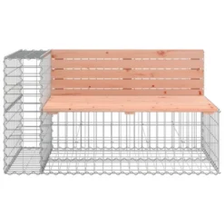 VidaXL Garden Bench With Gabion Basket Wooden, Silver -All Patio Furniture GUEST e4ba47c6 9c5d 4cd6 926a f6d7b384c04a