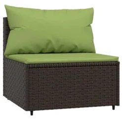 VidaXL Patio Lounge Set Brown With Green Cushions -All Patio Furniture GUEST e687cb05 abb0 47fd 9eee ff3192040136