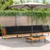 VidaXL Pallet Sofa Set Natural Wood, Black Cushions -All Patio Furniture GUEST e76eb566 9f5b 40b8 b558 f7402caf586a