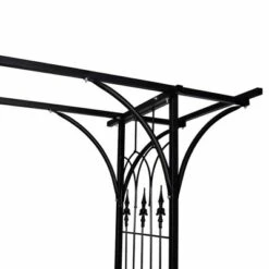 VidaXL Garden Arch, Arch Trellis For Climbing Plants Weddings Parties, Heavy-Duty Construction, Weather-Resistant, 80.3" H X 78.7" W Black -All Patio Furniture GUEST e7c703b8 223e 4454 aff9 a8abd3c5eb12
