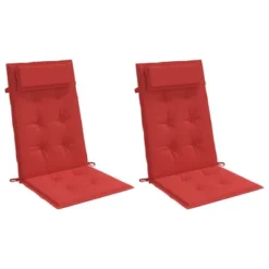 VidaXL Chair Cushion Outdoor High Back Chair Cushion Seat Pad Oxford Fabric - Red 2 Pcs -All Patio Furniture GUEST e7e11870 1b96 4776 bf6a 690e55a7d236