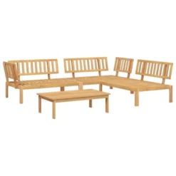 VidaXL 4 Piece Patio Pallet Sofa Set - Solid Wood Acacia, Modular Outdoor Seating - Includes 3 Sofas And 1 Table -All Patio Furniture GUEST e80148fd 4d17 4f84 be1a 7c0594858d49
