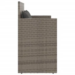 VidaXL Garden Bench Gray PE Rattan 47.2 In Removable Covers -All Patio Furniture GUEST e84c1ca8 7ee3 4e76 a6c6 83e727721ac4