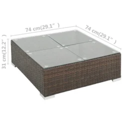 VidaXL Outdoor Patio Lounge Set- 7 Piece, Brown Poly Rattan, Weather-Resistant, Easy Maintenance, Comfortable- Includes 4 Sofas, Table, 2 Ottomans 18 VidaXL Outdoor Patio Lounge Set- 7 Piece, Brown Poly Rattan, Weather-Resistant, Easy Maintenance, Comfortable- Includes 4 Sofas, Table, 2 Ottomans -All Patio Furniture GUEST e892c8bd 1c98 4c56 8a11 bf011d5572c5