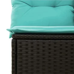 VidaXL Patio Sofa Armless With Cushions - Outdoor Seating, Black Poly Rattan, Storage Function, Comfortable, Weather-Resistant -All Patio Furniture GUEST e98d7e96 dcc7 400a 9dfe ec0a9d111c5d 1