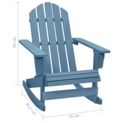 VidaXL Adirondack Rocking Chair Lounge Patio Chair For Garden Solid Wood Fir - Blue -All Patio Furniture GUEST eaef2e8a 932d 49f5 9731 6570afa330bd