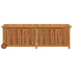 VidaXL Patio Storage Box With Wheels 59.1"x19.7"x22.8" Solid Wood Acacia 12 VidaXL Patio Storage Box With Wheels 59.1"x19.7"x22.8" Solid Wood Acacia -All Patio Furniture GUEST eb674128 62c8 4a6f 9e1c 153ba32baee8
