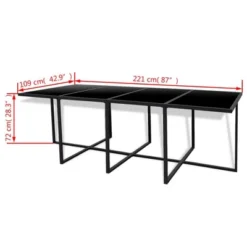 VidaXL Outdoor Dining Set Black, White 15 VidaXL Outdoor Dining Set Black, White -All Patio Furniture GUEST ec798370 9364 4184 99bd 0eae1e763dab