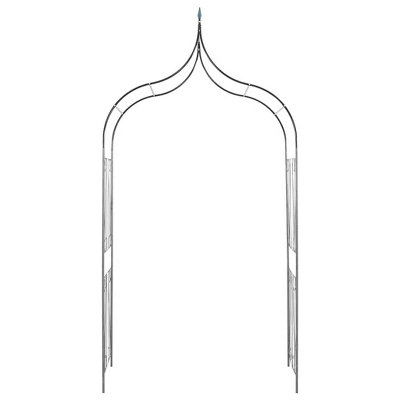 VidaXL Garden Arch, Arch Trellis, Metal Arch, Weather-Resistant, Dark 111.4"H X 50.8"W Green 5 VidaXL Garden Arch, Arch Trellis, Metal Arch, Weather-Resistant, Dark 111.4"H X 50.8"W Green - Image 3