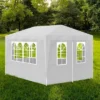 'vidaXL White Party Tent 10'x13' - UV And Water-Resistant Garden Gazebo With Steel Frame, Decorative Windows And Easy Access Zipped Door 1 'vidaXL White Party Tent 10'x13' - UV And Water-Resistant Garden Gazebo With Steel Frame, Decorative Windows And Easy Access Zipped Door -All Patio Furniture GUEST eee0b806 2b77 4c7b b00b 7d067449abd7