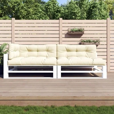 VidaXL Pallet Cushion Set Of 5 Cream 100% Polyester Extra Thick Surface 3 VidaXL Pallet Cushion Set Of 5 Cream 100% Polyester Extra Thick Surface