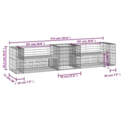 VidaXL Garden Bench With Gabion Basket Natural Wood And Silver -All Patio Furniture GUEST f148362a 4efd 4b24 a4b8 bf2acf8580af