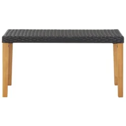VidaXL Outdoor Patio Bench Park Garden Bench Poly Rattan And Solid Wood Acacia - Black 13 VidaXL Outdoor Patio Bench Park Garden Bench Poly Rattan And Solid Wood Acacia - Black -All Patio Furniture GUEST f353c148 0200 4e62 b980 9bf21ab60bc8