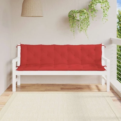 VidaXL Bench Cushion Water Repellent Outdoor Seat Cushion Pad Oxford Fabric - Red 70.9" 4 VidaXL Bench Cushion Water Repellent Outdoor Seat Cushion Pad Oxford Fabric - Red 70.9" - Image 2