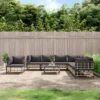 VidaXL Garden Lounge Set Set Of 9 Anthracite -All Patio Furniture GUEST f38c96cf 9a81 4dc6 9684 c3e9dab197ff