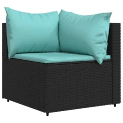 VidaXL Patio Lounge Set Black, Water Blue -All Patio Furniture GUEST f3ce0246 573a 492f bf23 f45bf28ef84f