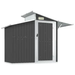 VidaXL Storage Shed Outdoor Garden Shed For Furniture Storage Galvanized Steel - Anthracite -All Patio Furniture GUEST f458e8a6 0858 447a abbf 8128d0827af9
