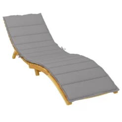 VidaXL Gray Oxford Fabric Sun Lounger Cushion - 78.7"x27.6"x1.2" Indoor/Outdoor Chair Pad With Non-Slip Design & Foam Filling -All Patio Furniture GUEST f4c001eb 446d 4ef0 a041 78851f180cd1