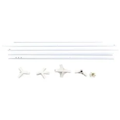 'vidaXL White Party Tent 10'x13' - UV And Water-Resistant Garden Gazebo With Steel Frame, Decorative Windows And Easy Access Zipped Door -All Patio Furniture GUEST f59be6bb c771 4e60 af1e 57e241f3bf81