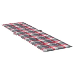 VidaXL Deck Chair Cushion Red Check Pattern Oxford Fabric (100% Polyester) -All Patio Furniture GUEST f5f7d6ba 68ed 4bed a1f0 992eb352b73a