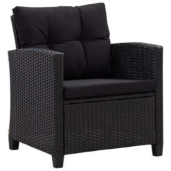 VidaXL 6 Piece Patio Sofa Set - Black Poly Rattan Outdoor Furniture With Thick Cushions And Durable Powder-Coated Steel Frame -All Patio Furniture GUEST f63bfd1e eaa2 4a7f 8710 ab8ff75e89e1