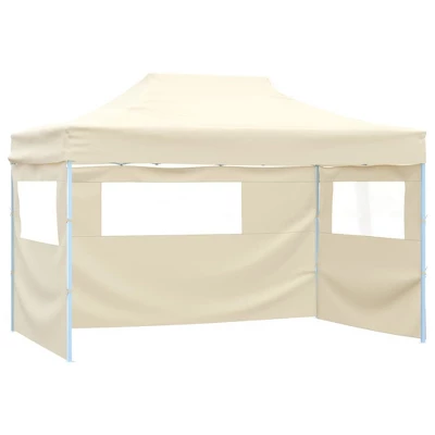 VidaXL Foldable Tent Pop-Up With 4 Side Walls 9.8'x14.8' Cream White 13 VidaXL Foldable Tent Pop-Up With 4 Side Walls 9.8'x14.8' Cream White - Image 11