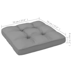 VidaXL Garden Sofa Grey Solid Pinewood, Fabric 4-Seater Modular -All Patio Furniture GUEST f802948e a1bc 45aa bf70 1165320bec97