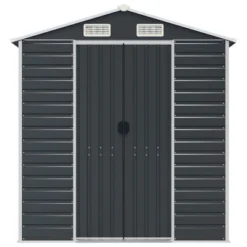 VidaXL Garden Shed Anthracite Galvanized Steel 75.2 X 51.2 X 78 In - Anthracite -All Patio Furniture GUEST f87c71dd fe77 4c88 9686 14596383c9fe
