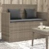 VidaXL Garden Bench Gray PE Rattan 47.2 In Removable Covers -All Patio Furniture GUEST f8837b81 1acc 4cc4 9f0e 6e37d4fbf80d