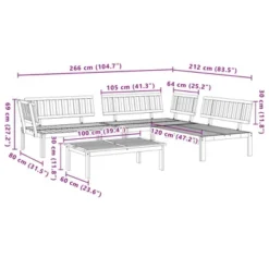 VidaXL 4 Piece Patio Pallet Sofa Set - Solid Wood Acacia, Modular Outdoor Seating - Includes 3 Sofas And 1 Table -All Patio Furniture GUEST f8849d31 edda 44f6 a1c7 e4be284d1574