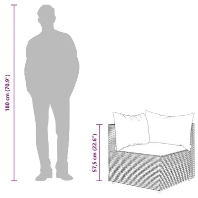 VidaXL Patio Lounge Set Black And White 13 VidaXL Patio Lounge Set Black And White - Image 11