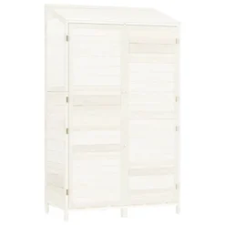 VidaXL Garden Shed For Tool Storage House Outdoor Backyard Solid Fir Wood - White 40.2" X 20.5" X 68.7" -All Patio Furniture GUEST fae1eb98 155a 4f19 a3ae ff711215442d