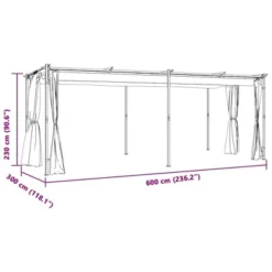 VidaXL Gazebo With Curtains 9.8'x19.7' Cream Steel 18 VidaXL Gazebo With Curtains 9.8'x19.7' Cream Steel -All Patio Furniture GUEST fb6a1a43 cabd 46ed b355 0b30113624f3