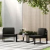VidaXL 3 Piece Patio Sofa Set With Cushions Aluminum Anthracite -All Patio Furniture GUEST ff106f3a 707f 4740 b2e1 e921ec9a9601