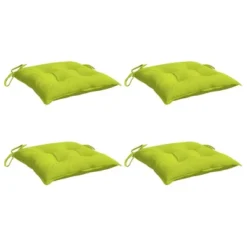 VidaXL Chair Cushion Non Slip Outdoor Patio Seat Cushion Pad Oxford Fabric - Bright Green 19.7" X 19.7" X 2.8" 4-Pack -All Patio Furniture GUEST ff472411 1fd4 4eee bdb2 05261bda1b47